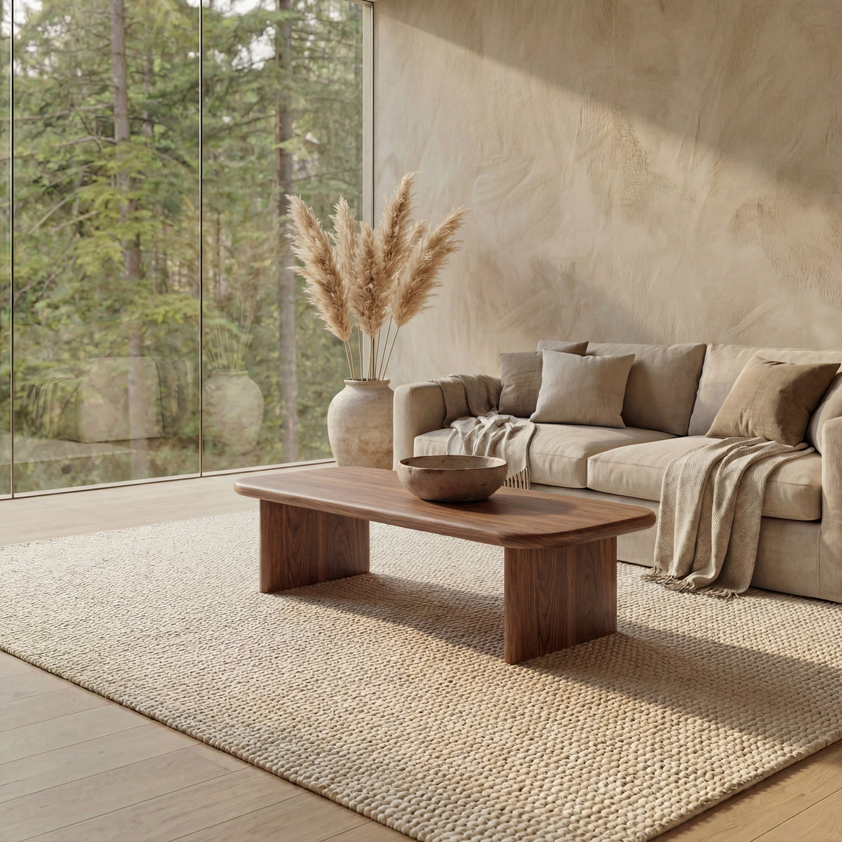 60 inch coffee table in walnut