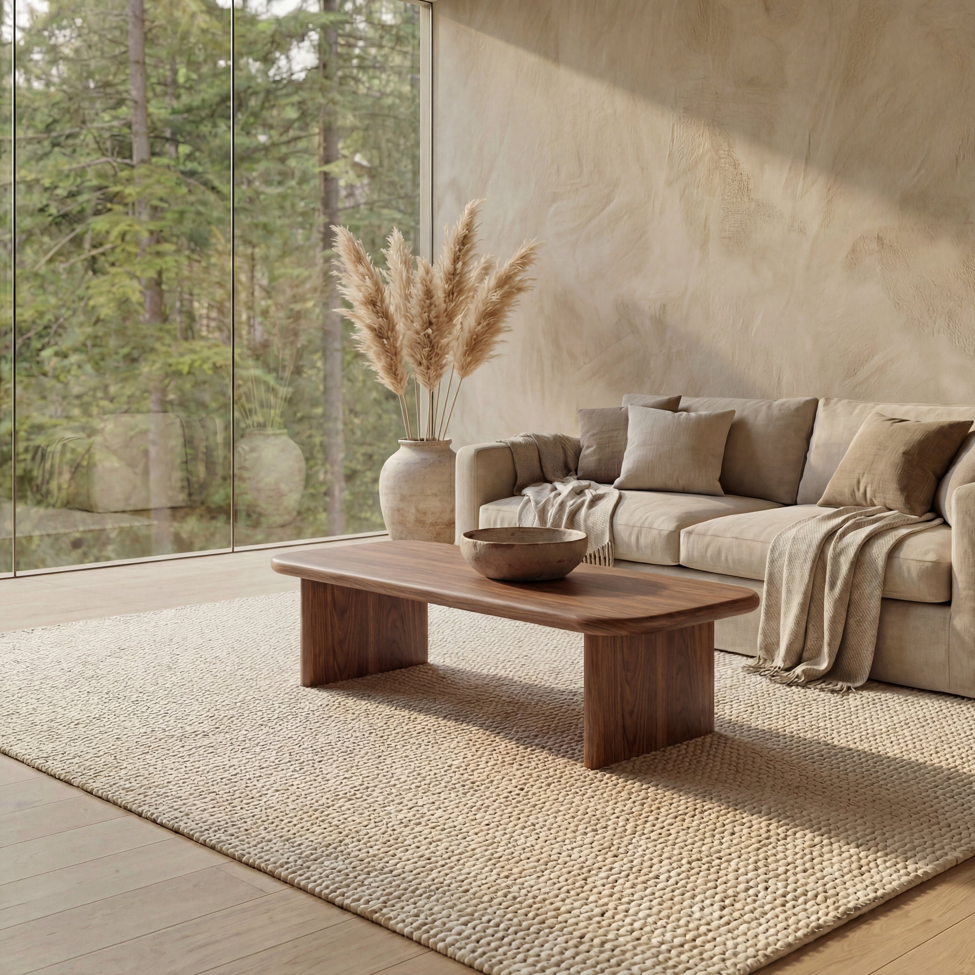 60 inch coffee table in walnut