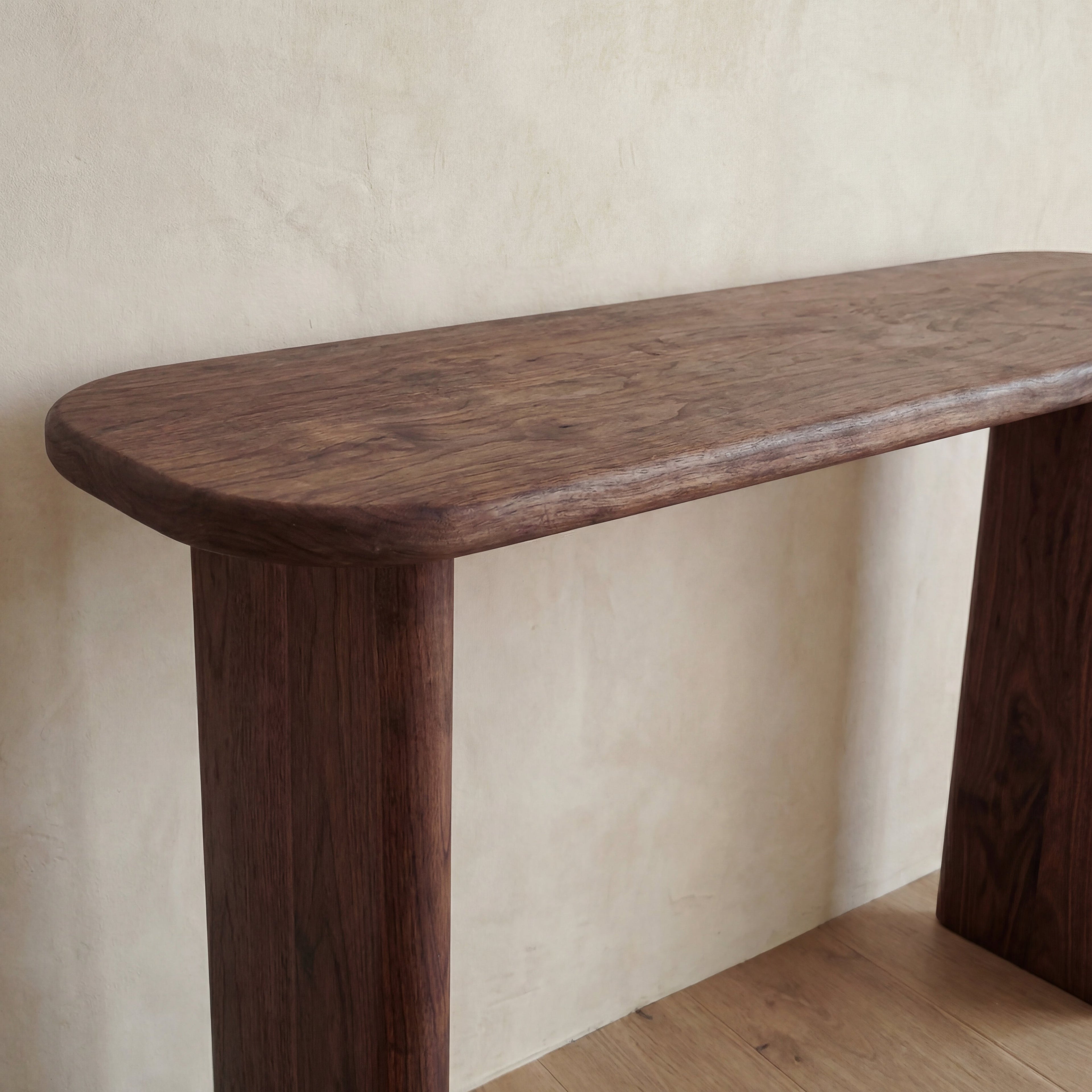 60 inch console table in walnut