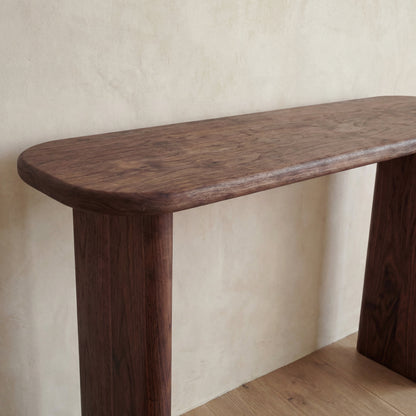 60 inch console table in walnut