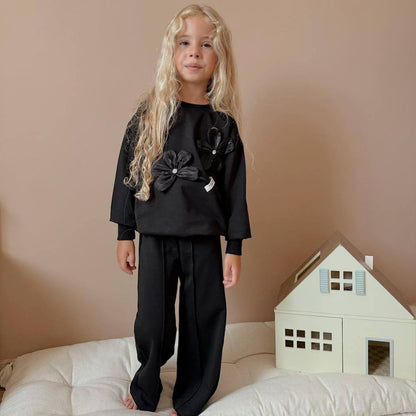Luxury Flowers Girls Casual Set
