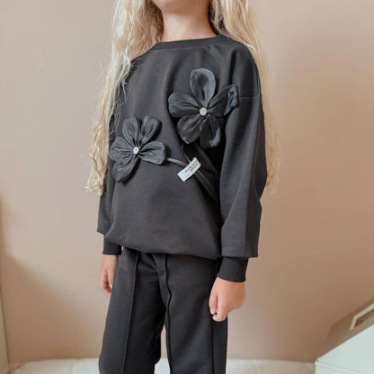 Luxury Flowers Girls Casual Set