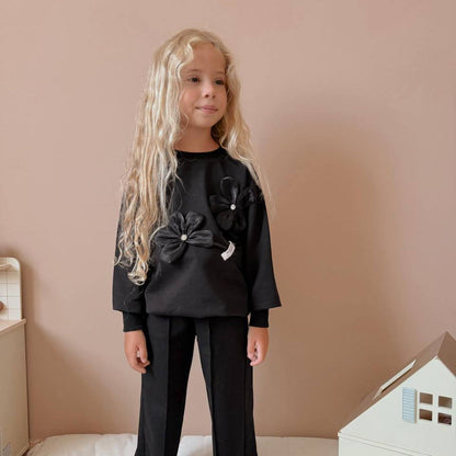 Luxury Flowers Girls Casual Set