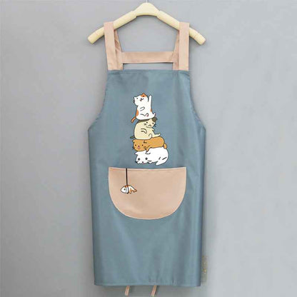 Cute Japanese Female Korean Version Home Adult Kitchen Water And Oil Working Man