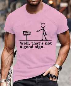 Mens Printed Casual Comfort Short-Sleeve Top