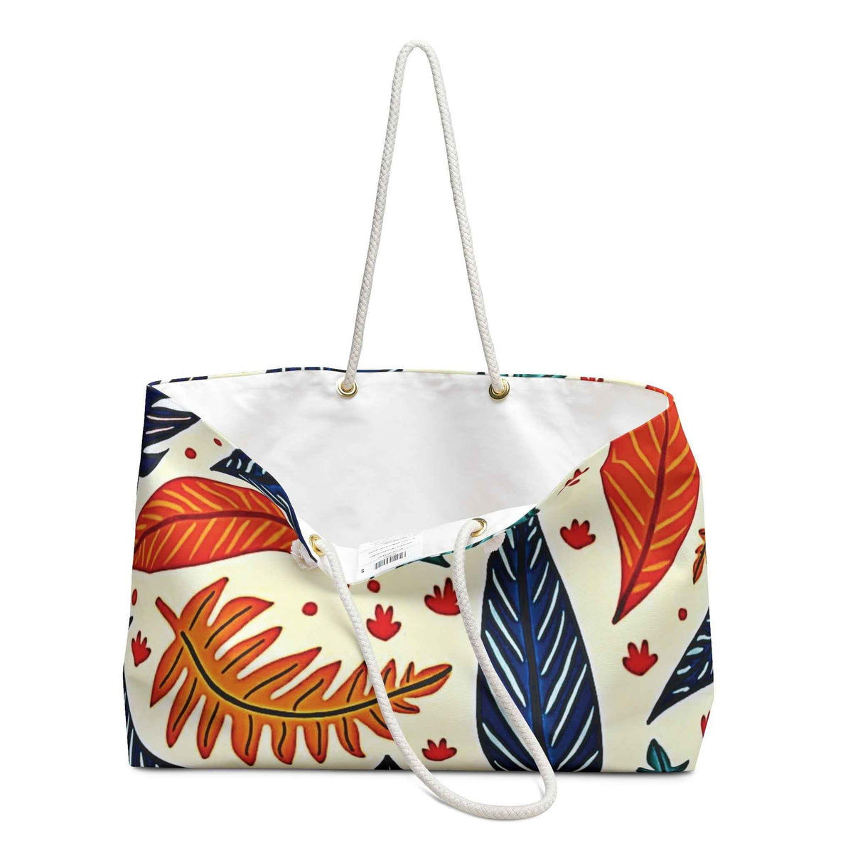 Colorful Tropical Leaves Weekender Bag | Leaf Pattern Travel Tote