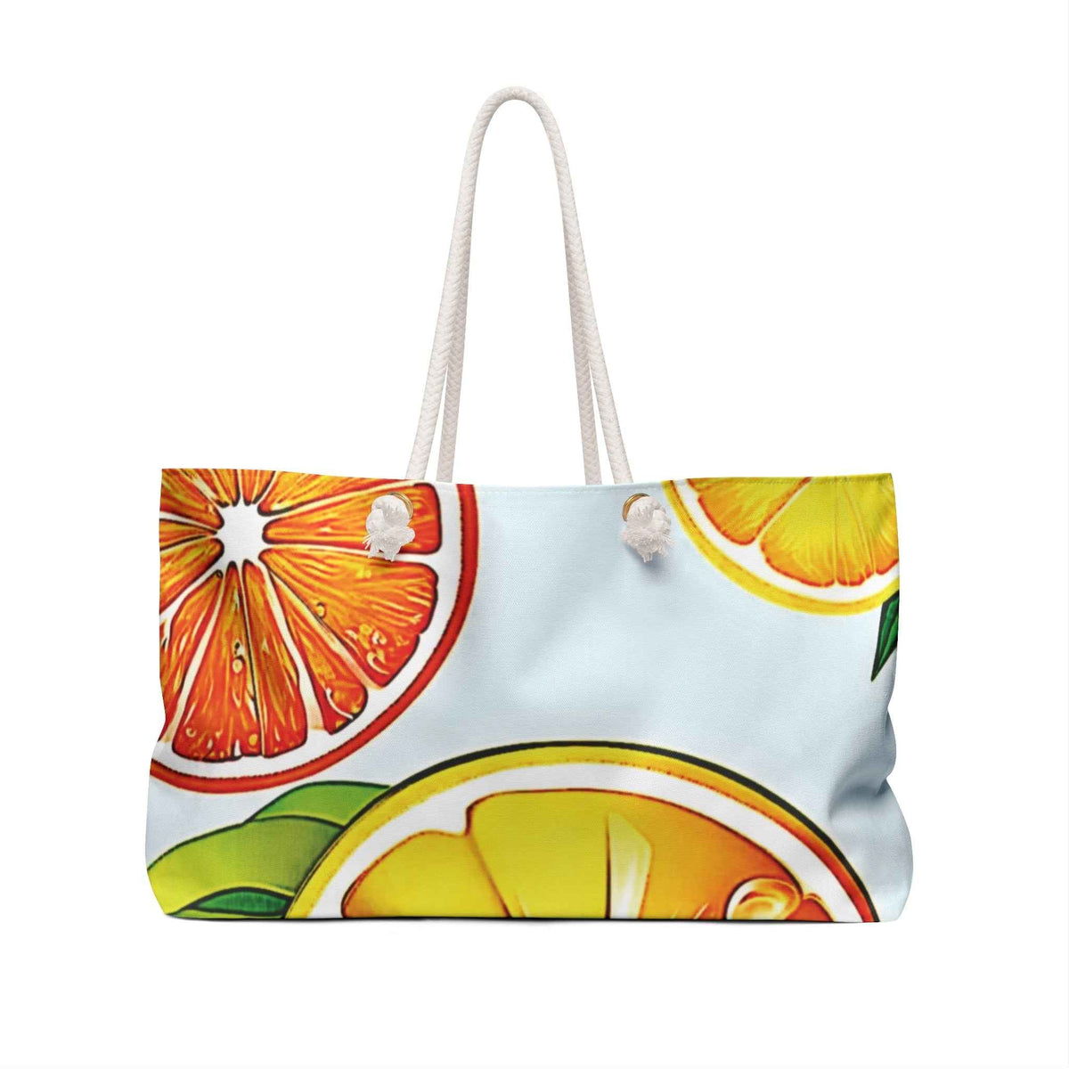 Citrus Slices Weekender Bag | Orange Lemon Large Tote Bag