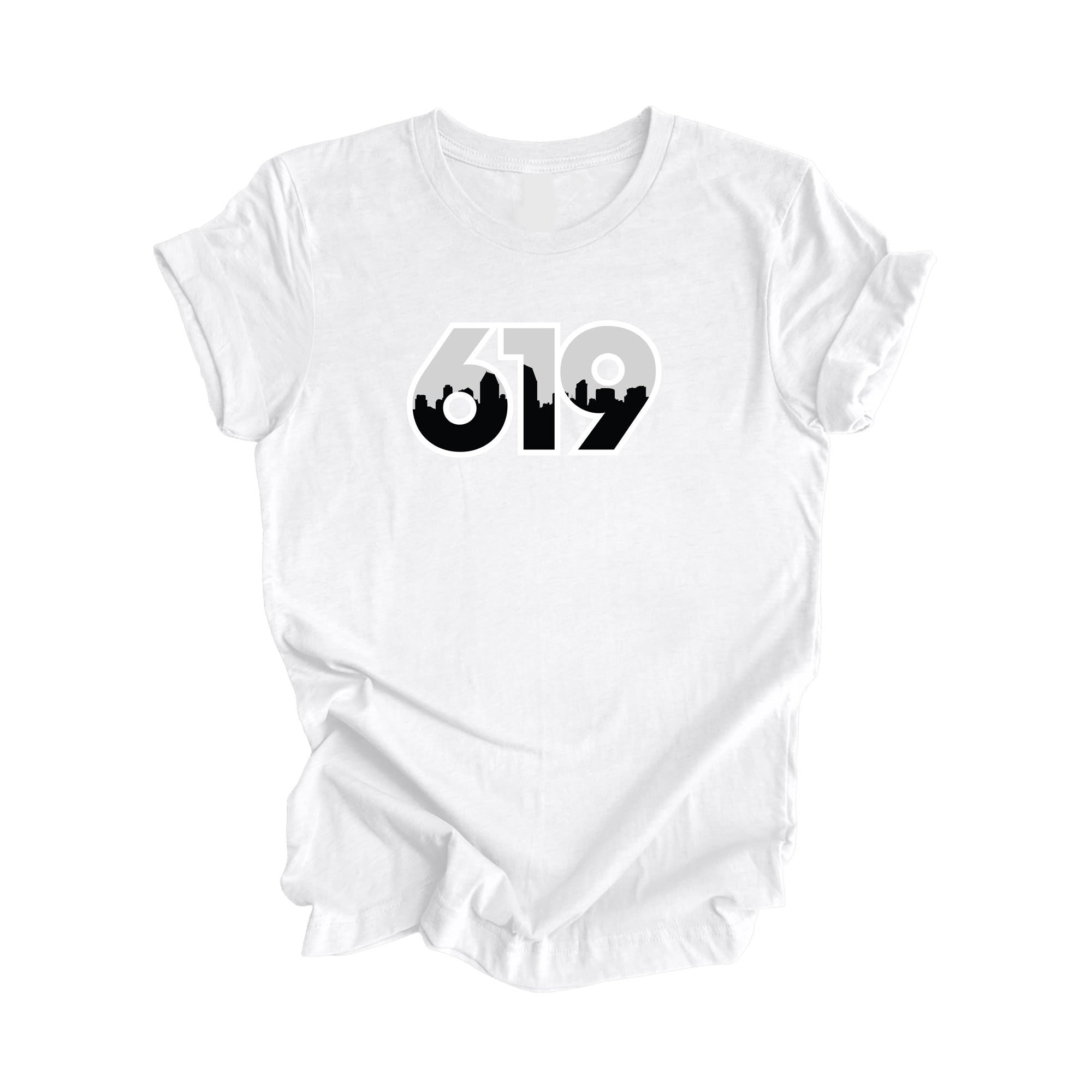 619 San Diego California USA Area Code City Skyline Gift - Unisex T-Shirt - Inspired X