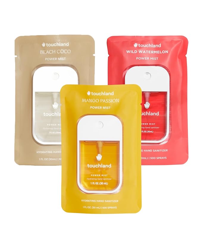 Touchland Power Mist Hydrating Hand Sanitizer Spray, Tropical 3-Pack, 90mL