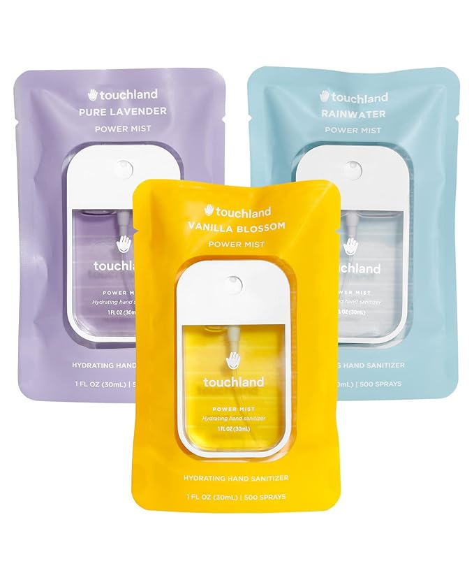 Touchland Power Mist Hydrating Hand Sanitizer Spray, Blossom 3-Pack, 90mL