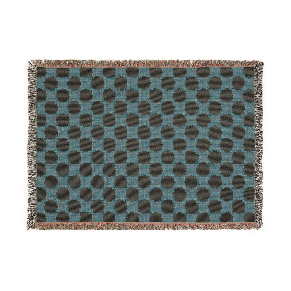 Geometric Checkered Woven Throw Blanket