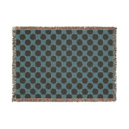 Geometric Checkered Woven Throw Blanket