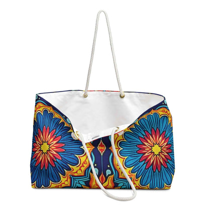 Colorful Mandala Floral Pattern Weekender Bag | Bohemian Travel Tote