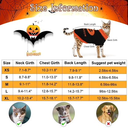Pumpkin Dog Sweater | Halloween Dog Costume