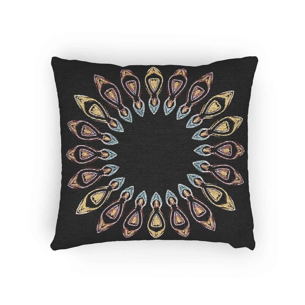 Geometric Pattern Woven Pillow | Decorative Throw Cushion