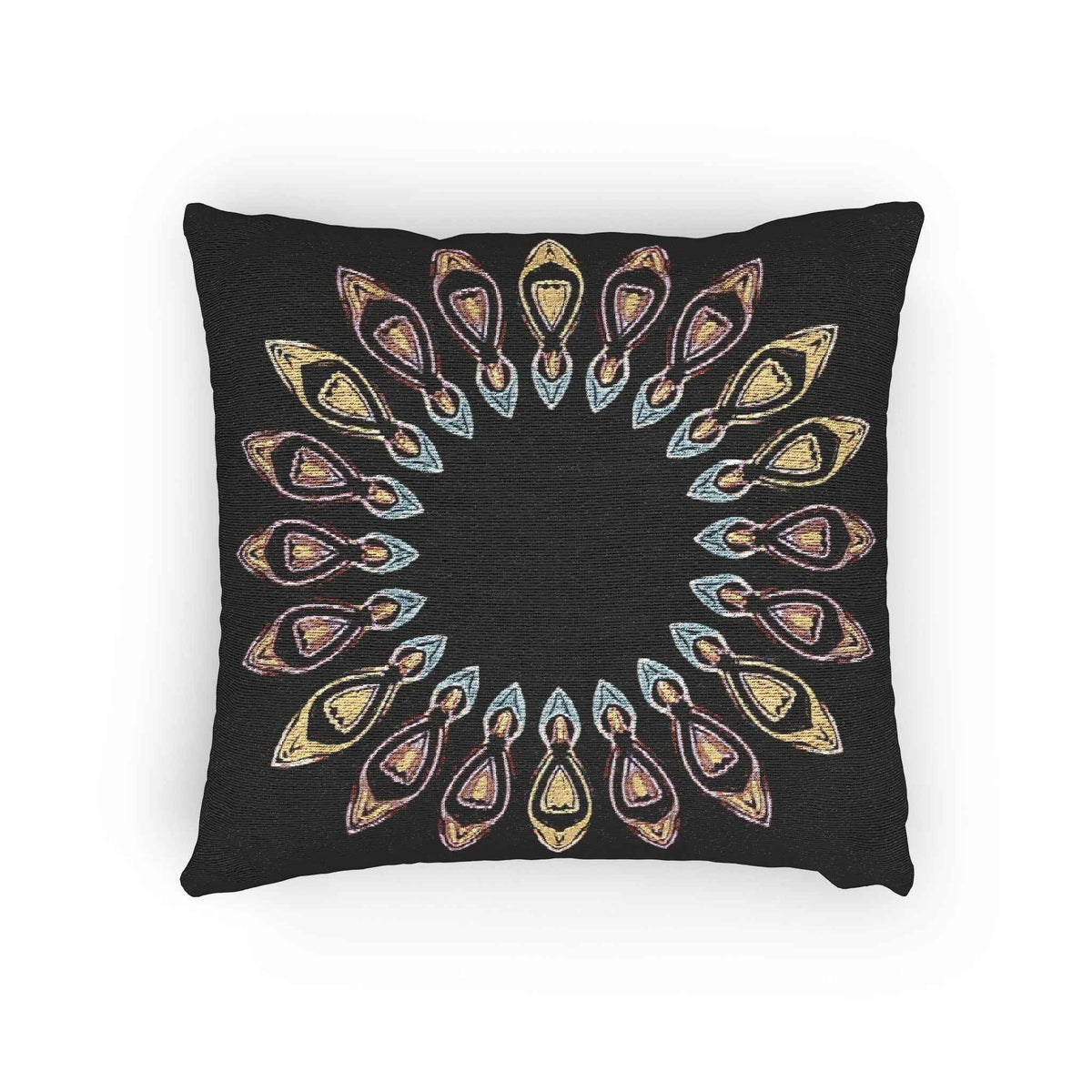 Geometric Pattern Woven Pillow | Decorative Throw Cushion