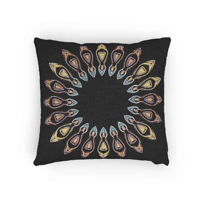 Geometric Pattern Woven Pillow | Decorative Throw Cushion