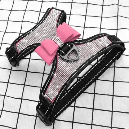 Bow Rhinestone Dog Harness | Dog Harness