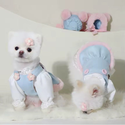 Baby Blue Easter Bunny Outfit – Easter Dog Hat Set
