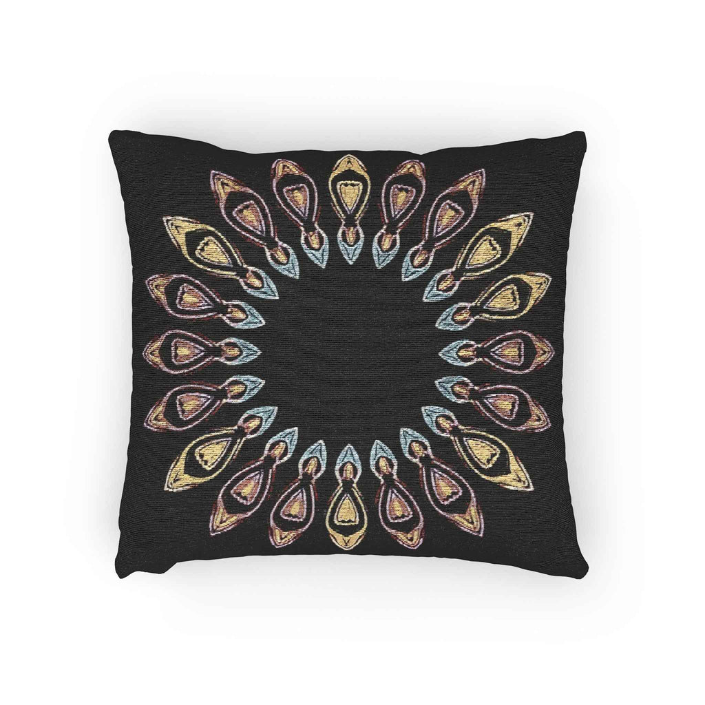 Geometric Pattern Woven Pillow | Decorative Throw Cushion