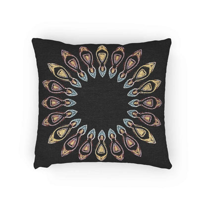 Geometric Pattern Woven Pillow | Decorative Throw Cushion