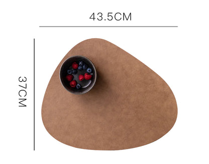 Waterproof Leather Placemat with Heat Insulation Pad