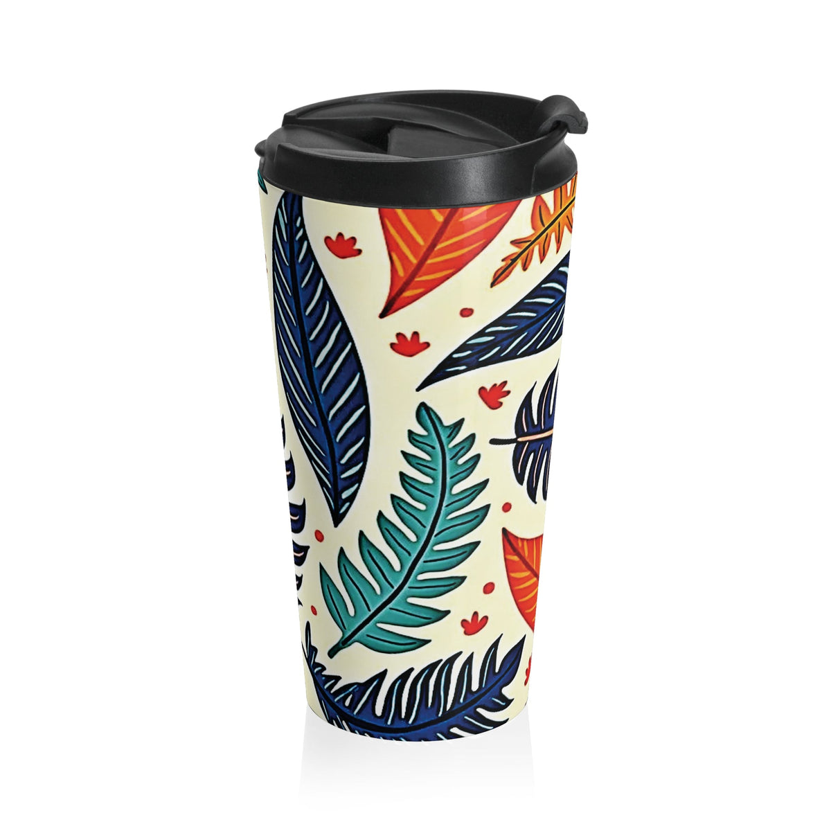 Colorful Tropical Leaves travel mug | Stainless Steel Tumbler
