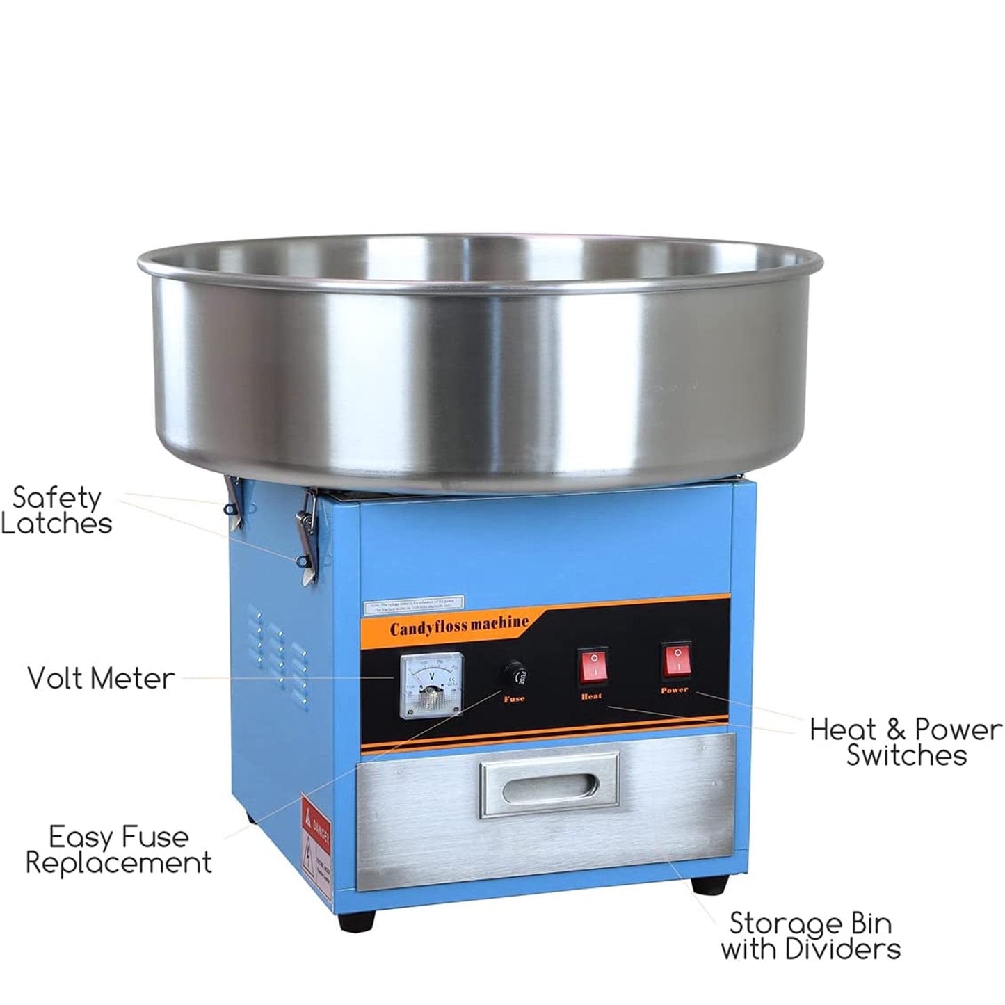 Canadian Flosser Cotton Candy Machine (Blue) | Commercial
