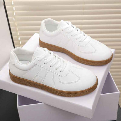 Retro Casual Sports Shoes Womens Flat Sneakers Single-layer Shoes