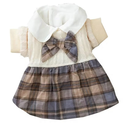 Samuel School Outfit for Dogs – Matching Dog Dress and Sweater Set