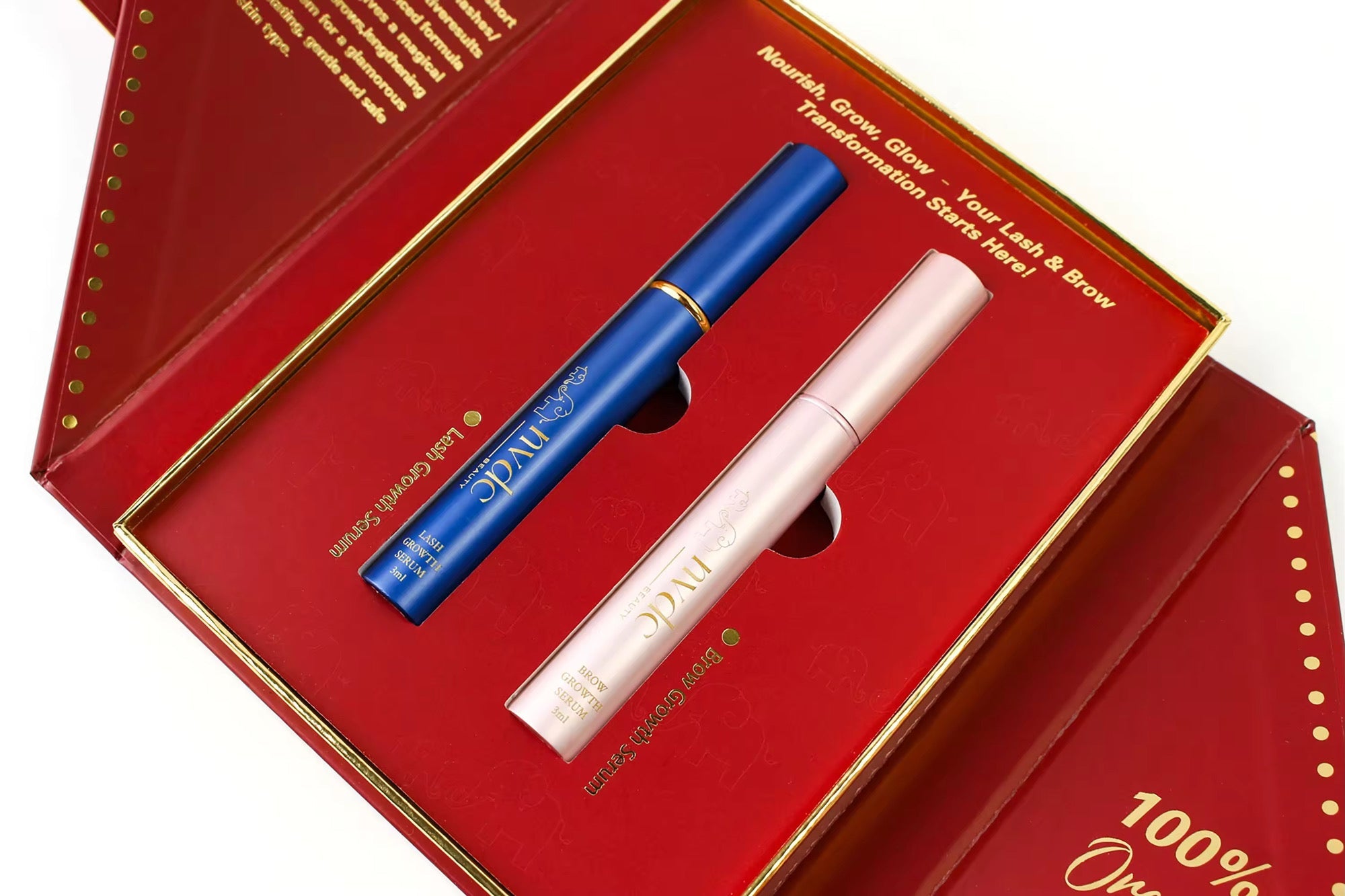 Premium Organic Lash & Brow Natural Growth Serum Set