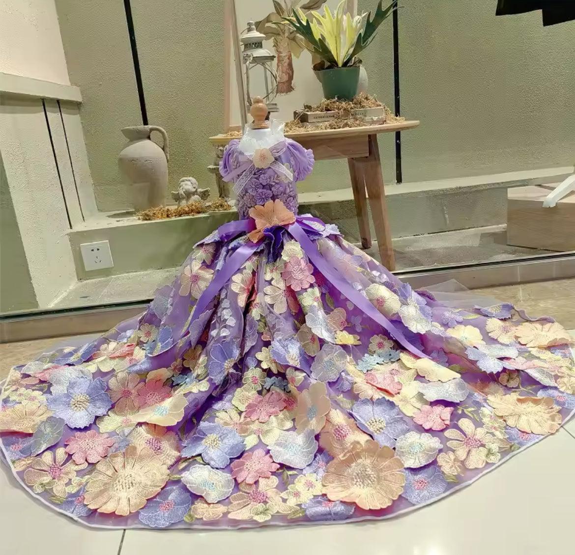 Lavender Floral Dress – Luxury Dog Dress