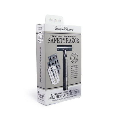 Rockwell 6C Adjustable Safety Razor - Gunmetal Chrome (Beginner Friendly)