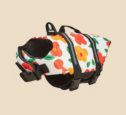 Floral Dog Life Jacket | Dog Flotation Vest