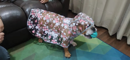 Floral Dog Rain Jacket | Lightweight Waterproof Dog Coat