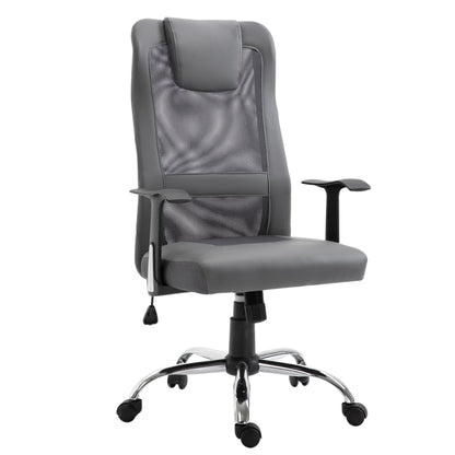 Ergonomic Office Chair with Thick Padded Headrest, Mesh Computer Desk Chair with Tilt Function, Armrest, Black
