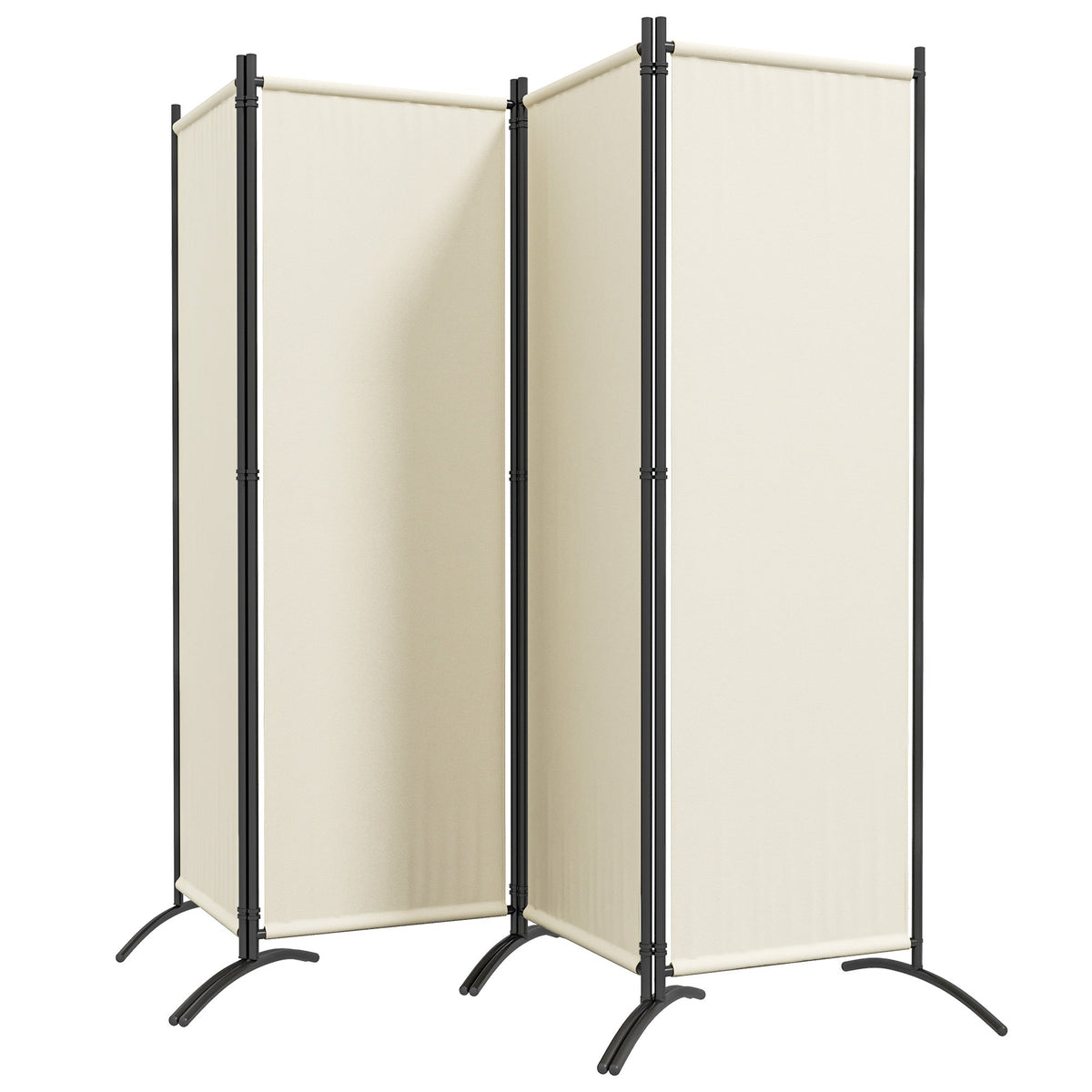 Folding Room Divider, Privacy Screen for Home Office Bedroom, 5.6FT Tall, Dark Grey
