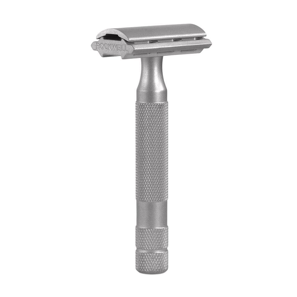 Rockwell 6S Stainless Steel Adjustable DE Safety Razor - Matte Stainless (6 Settings)