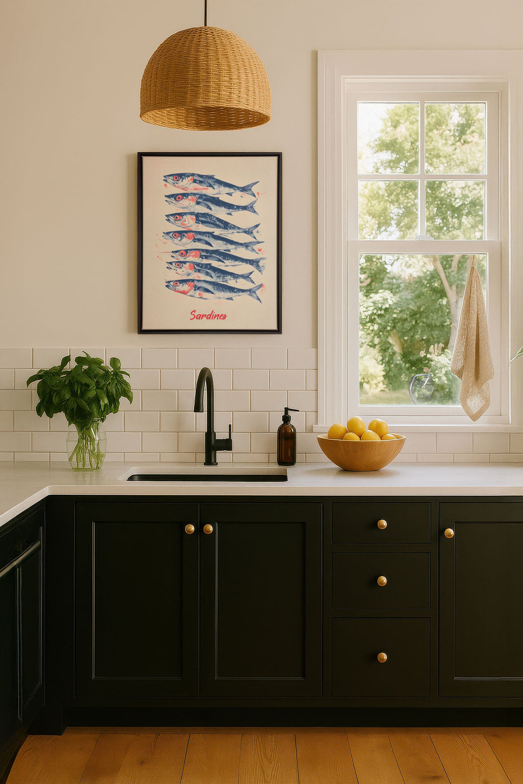 LES SARDINES, Oeuvre sur toile étirée