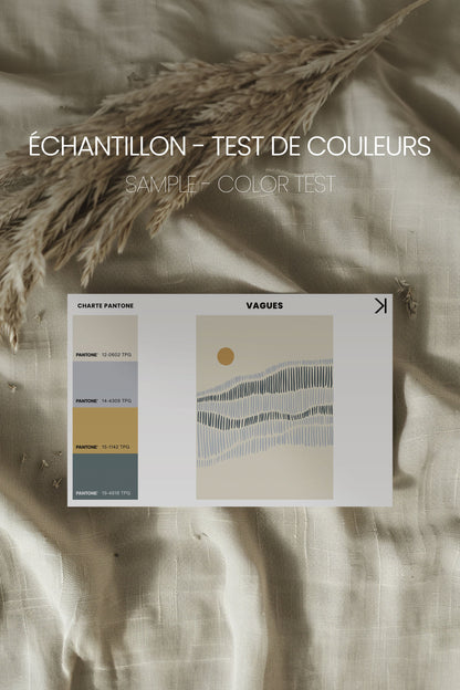 VAGUES, Oeuvre sur toile étirée