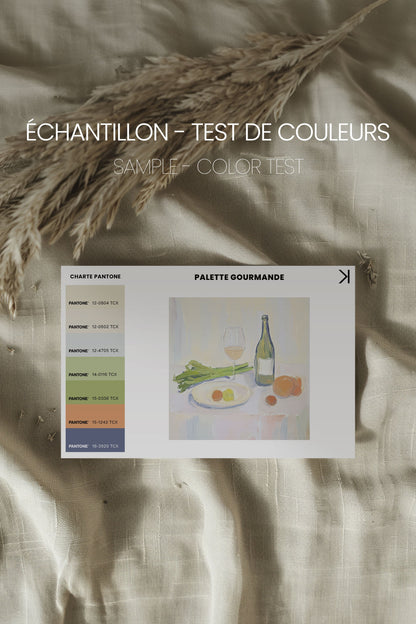 PALETTE GOURMANDE, Oeuvre sur toile étirée