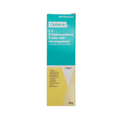 Option+ 1% Hydrocortisone Anti-Itch Cream with Moisturizers – 30g