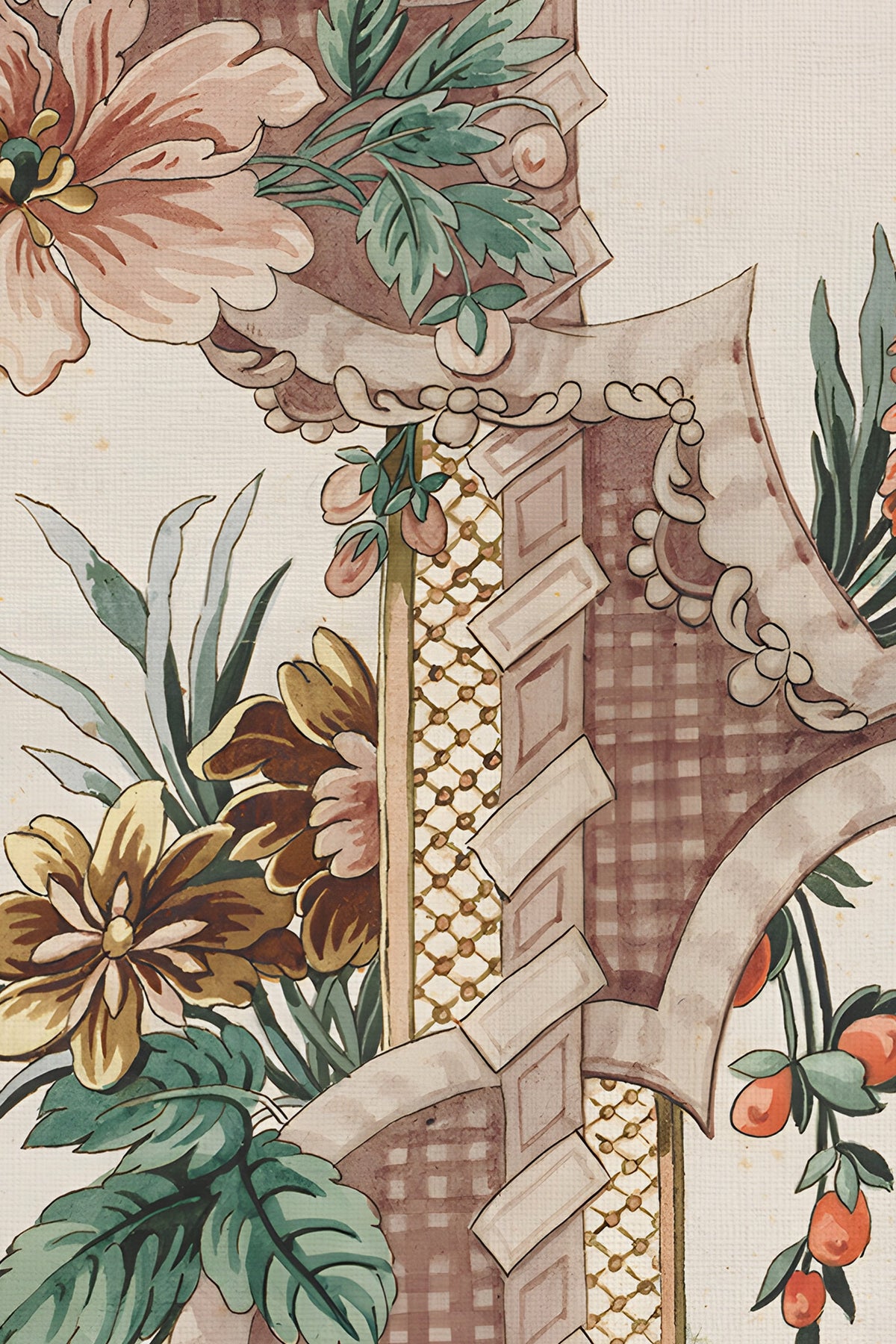 SYMPHONIE BOTANIQUE, CADRE VINTAGE ARGENT