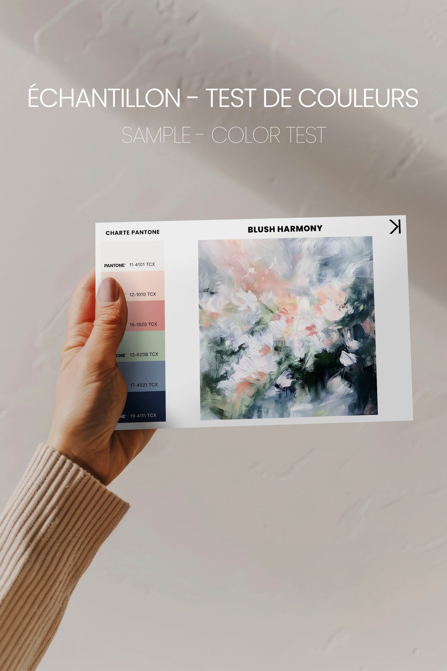 BLUSH HARMONY, Oeuvre sur toile étirée