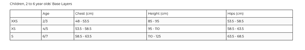 Kombi B2 Merino Blend Crew Top Child & Junior 190g Mid-weight Base Layers