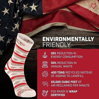 Fox River Teen Unisex Monkey Stripe Crew Casual Socks Small
