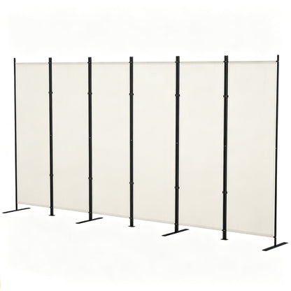 6' 3 Panel Room Divider, Double Hinged Folding Wall Divider, Indoor Privacy Screen for Home Office, Black