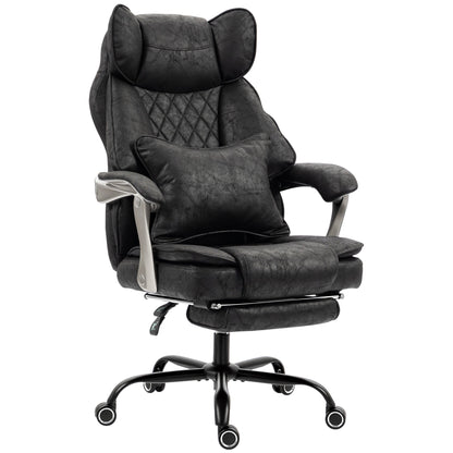 Executive Office Chair, Leathaire Big and Tall Office Chair 400 lbs with Wide Seat, Reclining, Lumbar Support, Black