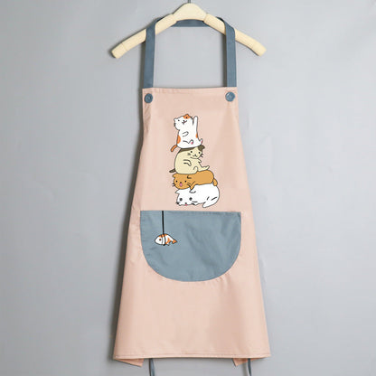 Cute Japanese Female Korean Version Home Adult Kitchen Water And Oil Working Man
