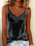 Women Solid Velour Camis Vest Women Tank Tops Female Summer Sexy Strap Basic Tops Slim Sleeveless